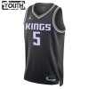 Maillot Enfant Sacramento Kings Deaaron Fox 5 2022-23 Jordan Statement Edition Noir Swingman